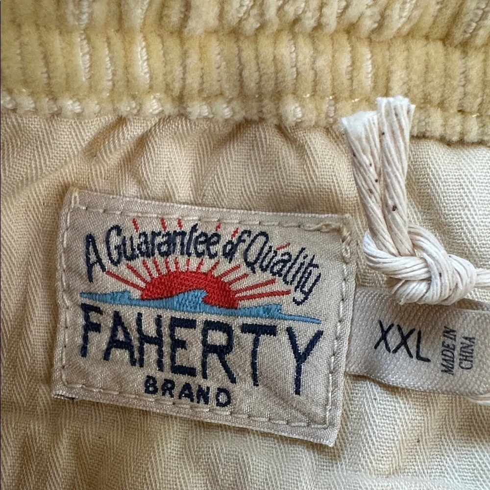 Faherty Shorts Drawstring Men XXL Organic Cotton Corduroy Cord Shorts 6”